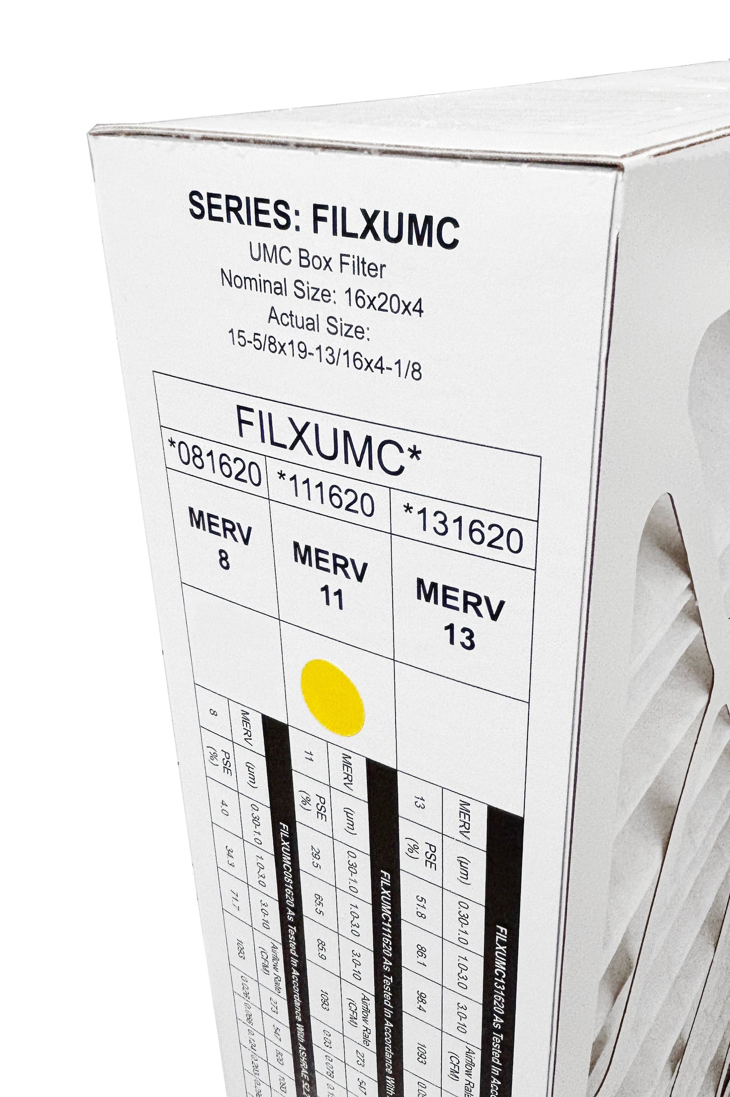 Carrier & Bryant FILXUMC111620 - 16" x 20" x 4" Pleated Air Filter, MERV 11 replaces old part # FILXXFNC0117