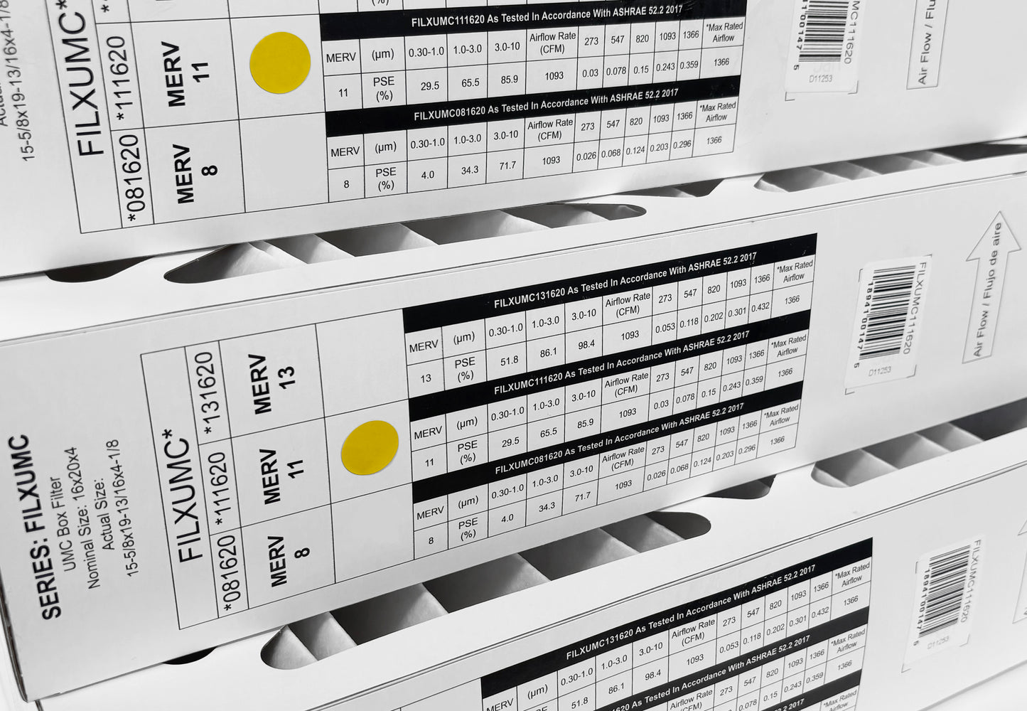 Carrier & Bryant FILXUMC111620 - 16" x 20" x 4" Pleated Air Filter, MERV 11 replaces old part # FILXXFNC0117