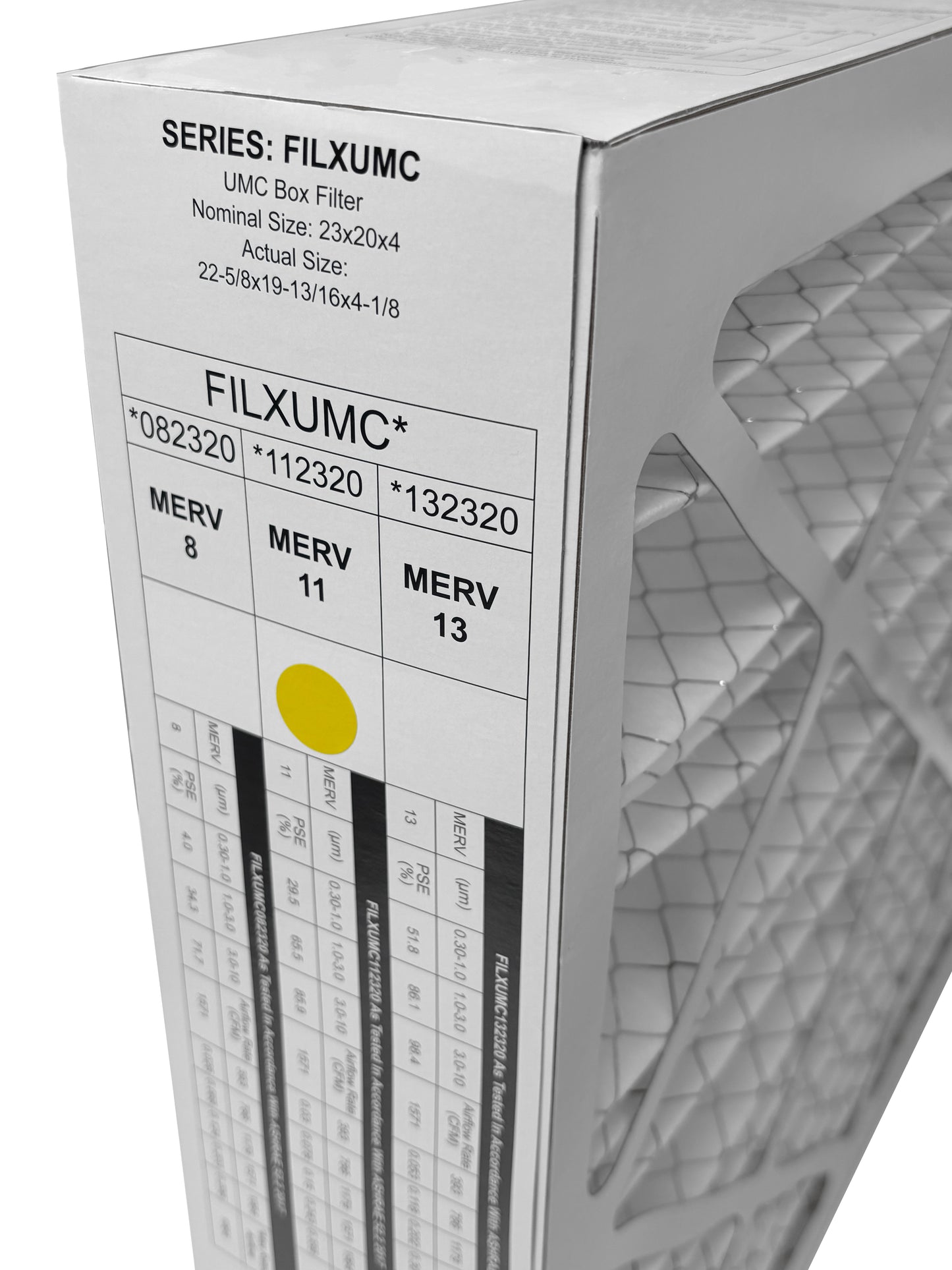 Carrier & Bryant FILXUMC112320 - 20" x 23" x 4" Pleated Air Filter, MERV 11 replaces old part # FILXXFNC0124