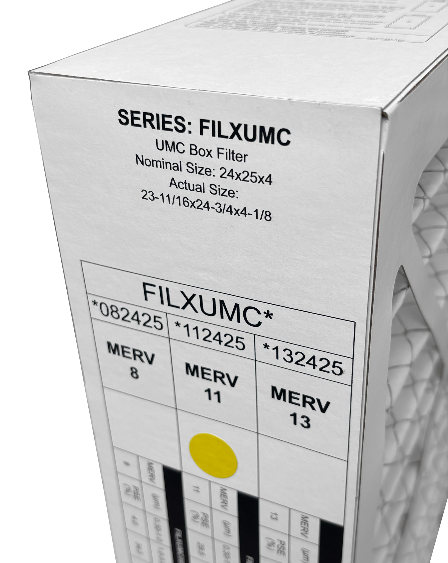 Carrier & Bryant FILXUMC112425 - 24" x 25" x 4" Pleated Air Filter, MERV 11 replaces old part # FILXXCAR0124