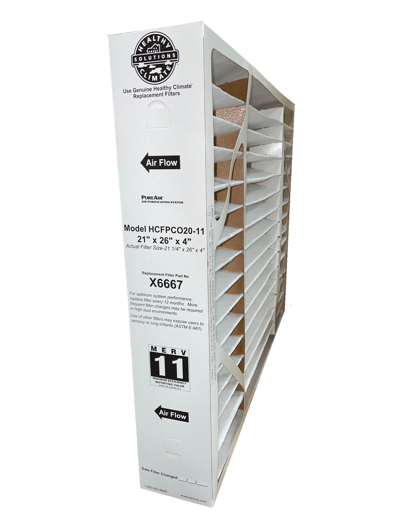 seri Lennox X6667 - PureAir PCO-20C MERV 11 Replacement Filter 21