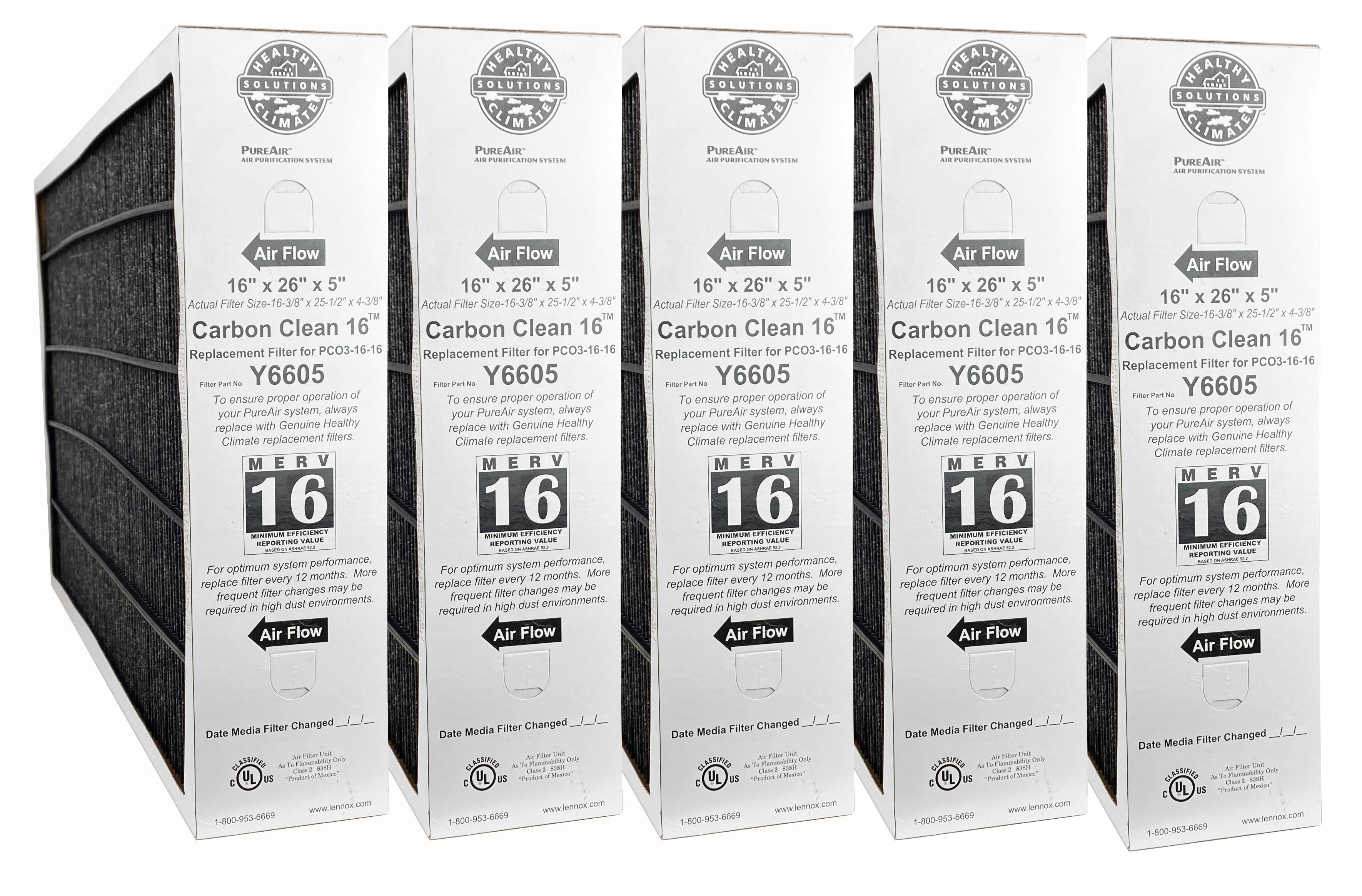 Lennox Y6605- PureAir PCO3-16-16 MERV 16 Filter- 16