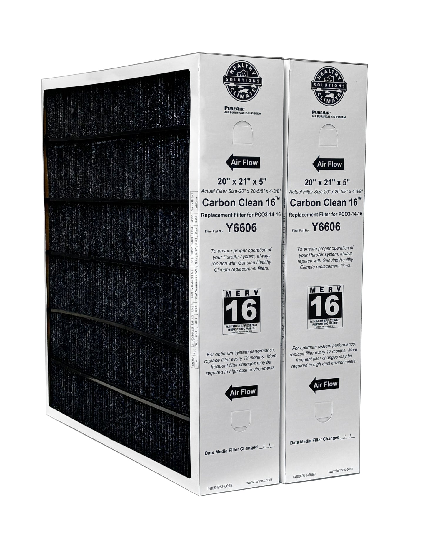 Lennox Y6606 - PureAir PCO3-14-16 MERV 16 Filter- 20" x 21" x 5"