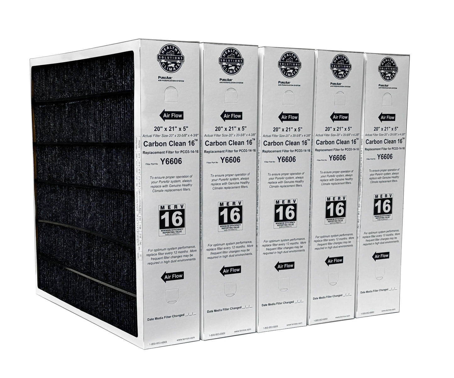 Lennox Y6606 - PureAir PCO3-14-16 MERV 16 Filter- 20" x 21" x 5"