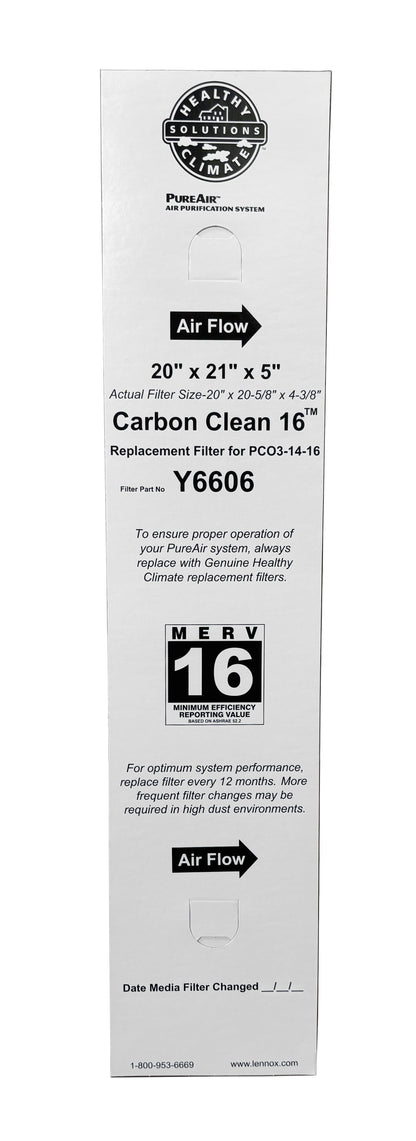 Lennox Y6606 - PureAir PCO3-14-16 MERV 16 Filter- 20" x 21" x 5"