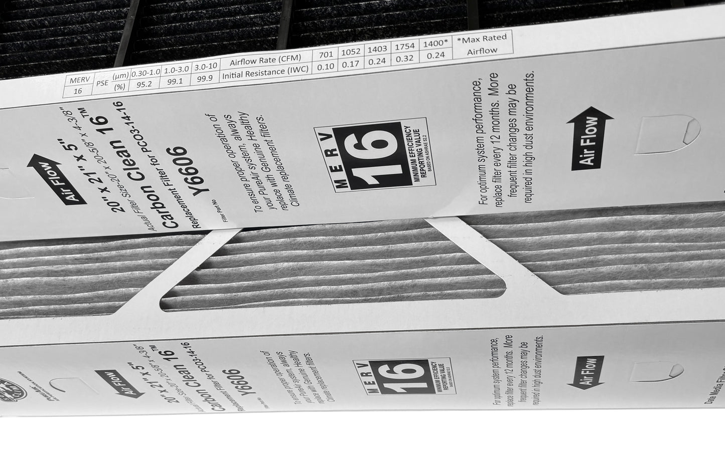 Lennox Y6606 - PureAir PCO3-14-16 MERV 16 Filter- 20" x 21" x 5"