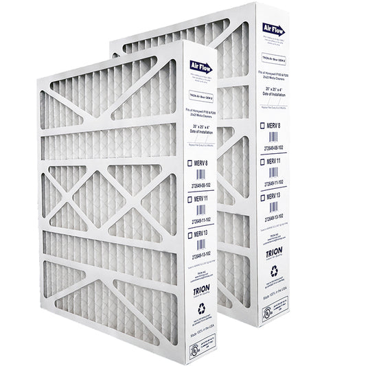 TRION 272649-13-202 OEM-2 Air Filter 20x25x4 (2-Pack, MERV 13) Replacement Filter for Honeywell FC100A1037 / FC200E1037, Actual Size 19.83‚Äù x 24.75‚Äù x 4.375‚Äù