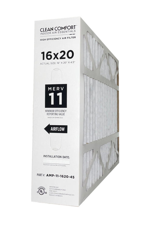 Goodman AMP-11-1620-45 Air Filters (2-Pack) - 16x20x4.5 Inch, MERV 11, 6 Month Life 8 thumbnail image