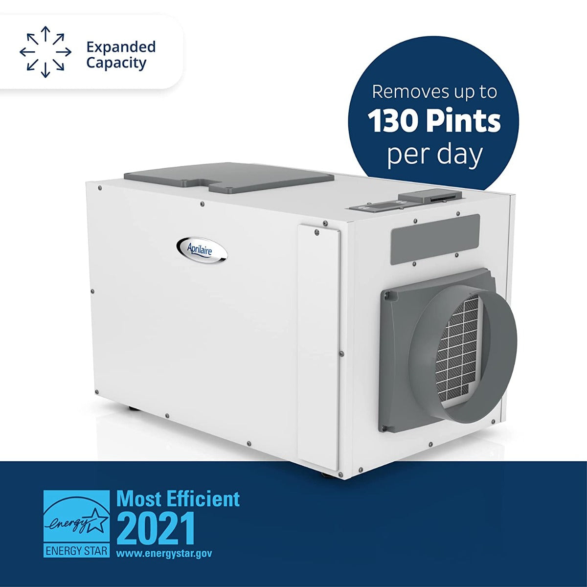 Aprilaire E130 - 130 Pint Whole Home Professional-Grade Dehumidifier