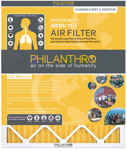 Philanthro 16x25x1 MERV 11 Furnace Filter