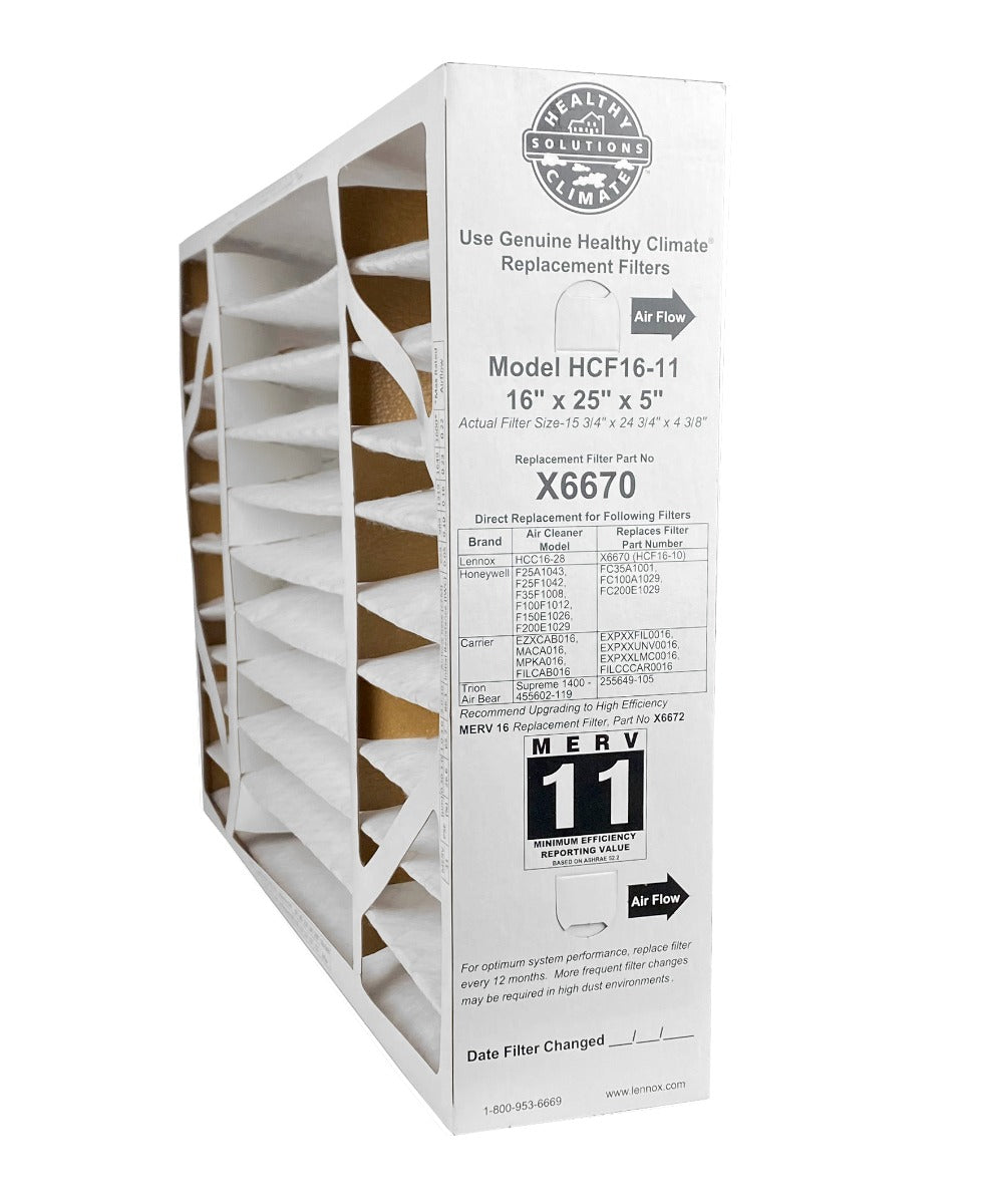 wy30ucf10 Lennox X6670 - Healthy Climate HCF16-11 MERV 11 Replacement Filter